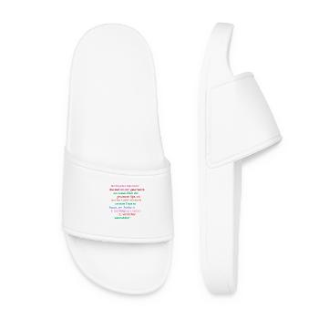 Test of patience for admirers - Read the whole saying - Women’s Pool Sliders - white - Front