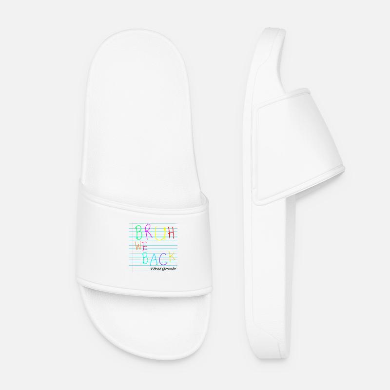 Bruh We Back Enseignants - Women’s Pool Sliders - white