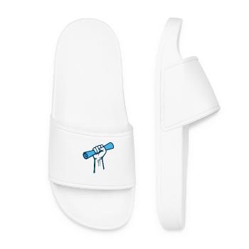 logo blanc - Claquettes Femme - blanc - Devant