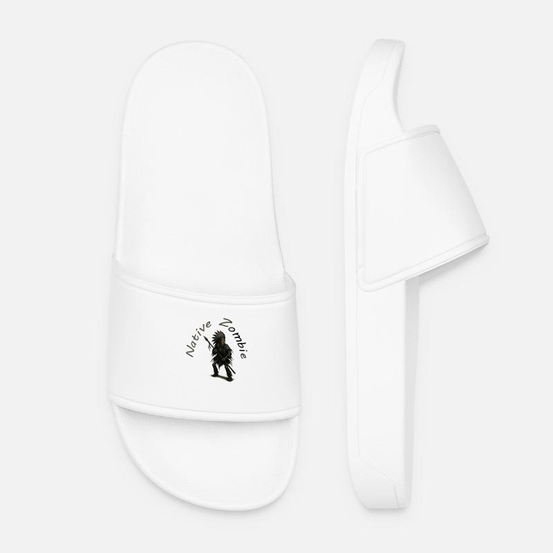 Native Zombie - Women’s Pool Sliders - white