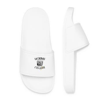 Chorale Chanteurs Prenom Personnalisable - Claquettes Femme - blanc - Devant
