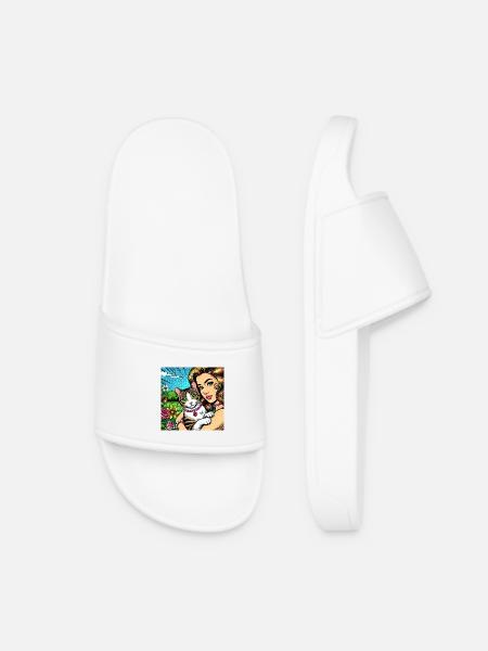 Ame Feline - Claquettes Femme - blanc