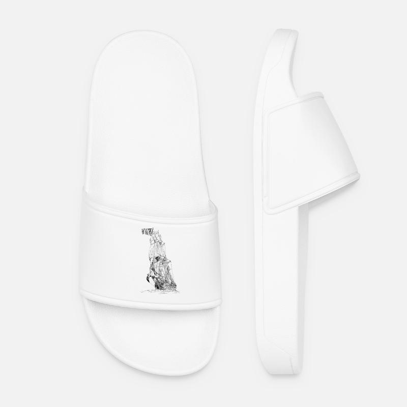 sailing ship - Women’s Pool Sliders - white