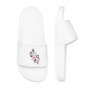 Fleurs de cerisier et papillons, printemps. - Claquettes Femme - blanc - Devant