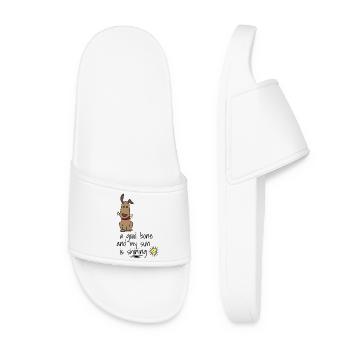 dog - Women’s Pool Sliders - white - Front