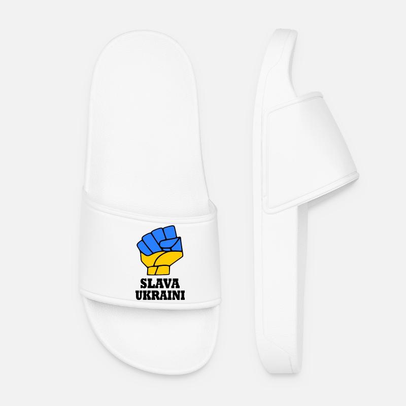 Slava ukraini - Women’s Pool Sliders - white