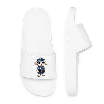 Police Sheep - Women’s Pool Sliders - white - Front