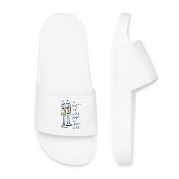 a cocktail a day keeps the doctor away - Women’s Pool Sliders - white - Front
