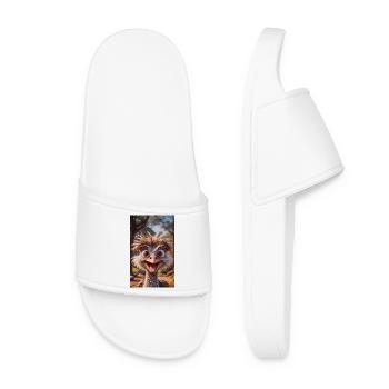 Oiseaux super mignons autour du monde – Autruche - Claquettes Femme - blanc - Devant