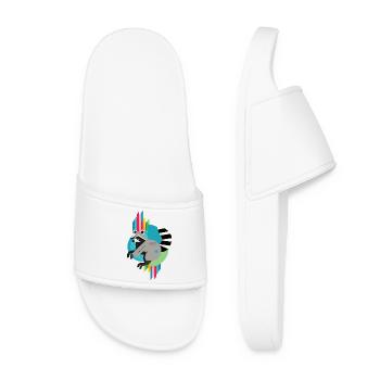 Raton laveur – Palette de couleurs moderne et colorée - Claquettes Femme - blanc - Devant