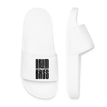 Drum and Bass Typographie audacieuse - Claquettes Femme - blanc - Devant