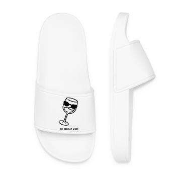 On Holiday Mode – Summer Holiday Design - Women’s Pool Sliders - white - Front