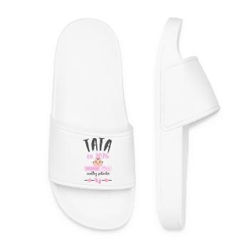 Tata en 2026 Veuillez Patienter  - Claquettes Femme - blanc - Devant