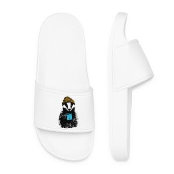 Coffee Badger - Women’s Pool Sliders - white - Front