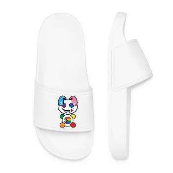Pride Plush: Friendly - Women’s Pool Sliders - white - Front