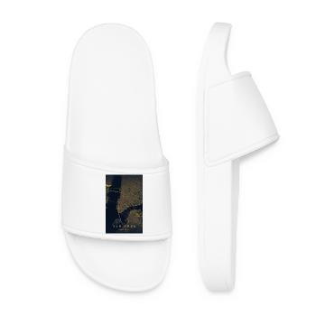 New York Street Map in Gold - Women’s Pool Sliders - white - Front