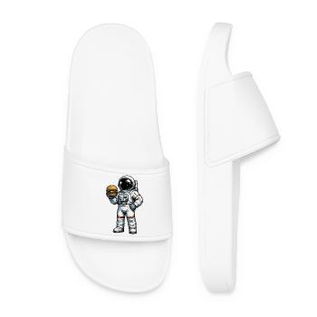 Astronaut with burger in space - Women’s Pool Sliders - white - Front