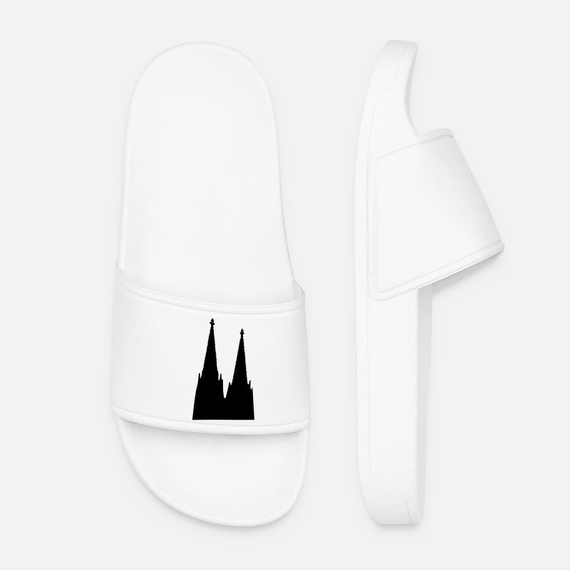Der Kölner Dom in Köln - Frauen Badelatschen - Weiß