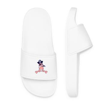 Baby Pirate Sitting Cute Hat Saber Toddler Diaper - Women’s Pool Sliders - white - Front
