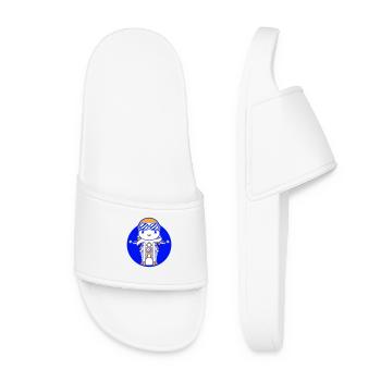 Bird Motorcycle Riding Biker Motorcyclist Hobby - Women’s Pool Sliders - white - Front