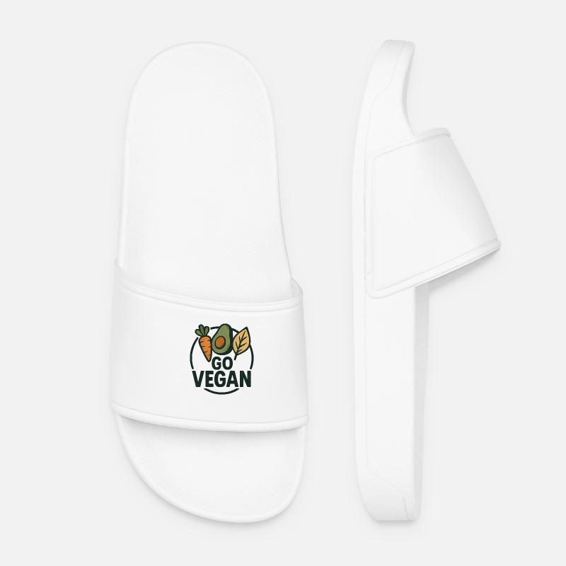 Go Vegan - Women’s Pool Sliders - white