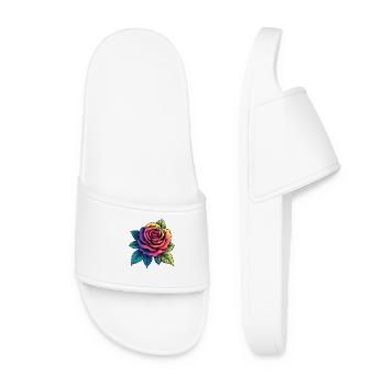 Fleur de rose - Claquettes Femme - blanc - Devant
