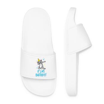 C'est mon anniversaire - Claquettes Femme - blanc - Devant