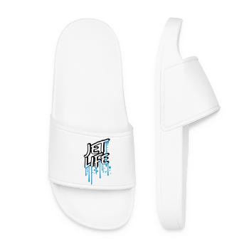 wet drops graffiti spray stamp cartoon comic - Women’s Pool Sliders - white - Front