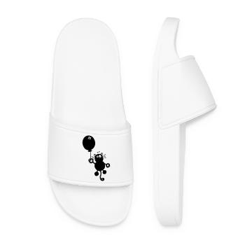 Cat with Balloon - Women’s Pool Sliders - white - Front