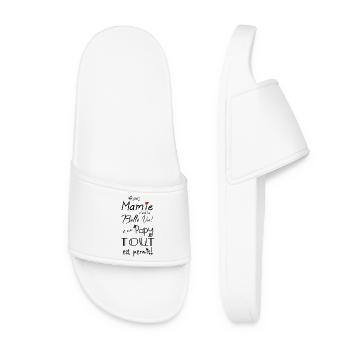 avec mamie... et avec papy... - Claquettes Femme - blanc - Devant