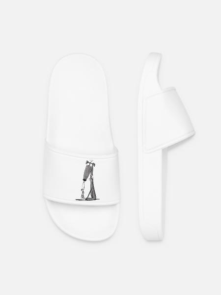 Maman Greyhound avec Puppy I Whippet Dog - Claquettes Femme - blanc