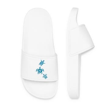 Trois tortues marines - Claquettes Femme - blanc - Devant