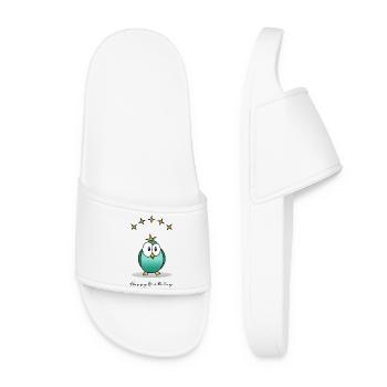 HAPPY BIRTHDAY - Claquettes Femme - blanc - Devant