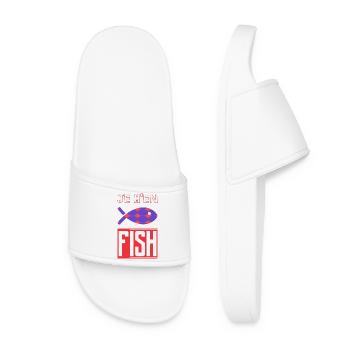 HUMOR. FISH. SARDINE. APRIL FOOL - Women’s Pool Sliders - white - Front