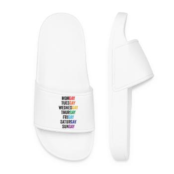 Mois de la fierté LGBT - Mongay, mardi... - Claquettes Femme - blanc - Devant