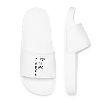 Baptism 2025 Dove Landing Baptism Gift Decoration Ideas - Women’s Pool Sliders - white - Front