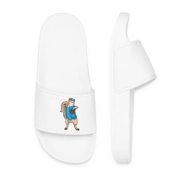 Squirrel Baseball Baseball Glove - Women’s Pool Sliders - white - Front