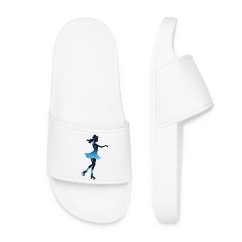 Figure Skater Illustration - Sports Design - Frauen Badelatschen - Weiß - Vorne