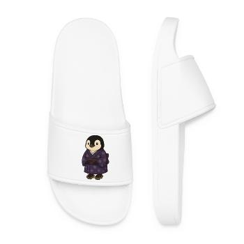 Kawaii Penguin Chibi Cosplay Kimono Culture - Women’s Pool Sliders - white - Front
