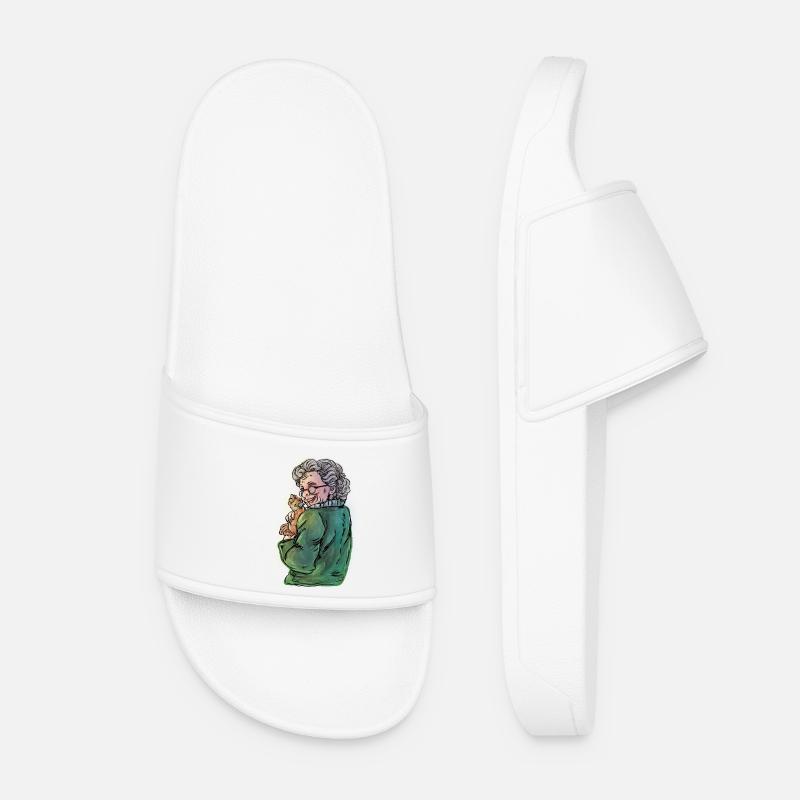 Chickens Grandma - Women’s Pool Sliders - white