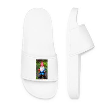 Garden gnome with basket - Women’s Pool Sliders - white - Front