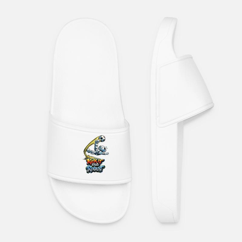 Soccer robot makes overhead kicks - Women’s Pool Sliders - white