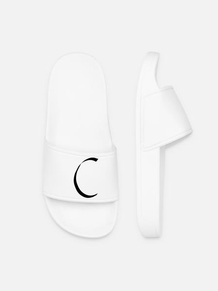 Letter C - Women’s Pool Sliders - white