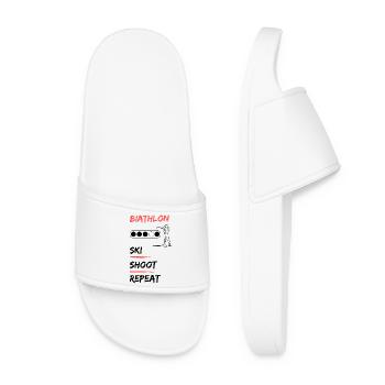 Biathlon - Ski Shoot Repeat - Women’s Pool Sliders - white - Front