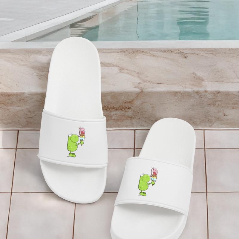 Frosch mit Eis Frauen Badelatschen