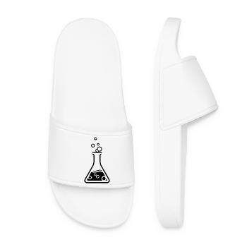 Fiole de science chimie icône du symbole scientifique - Claquettes Femme - blanc - Devant