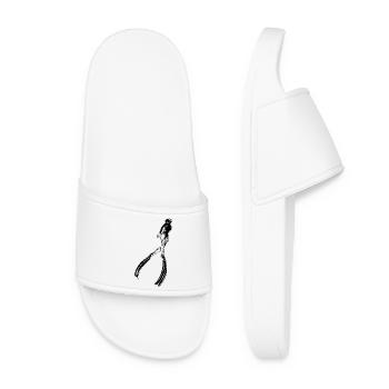Free dive woman with fins - Frauen Badelatschen - Weiß - Vorne