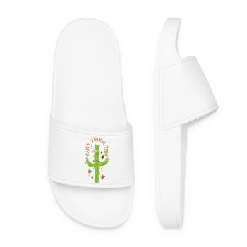 Je ne peux pas toucher ça - Conception de cactus épineux - Claquettes Femme - blanc - Devant