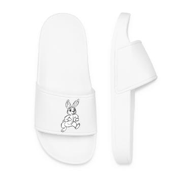 lapin cartoon - Claquettes Femme - blanc - Devant