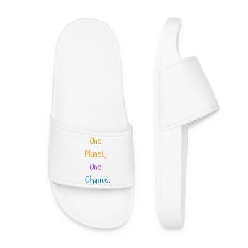 one_planet_one_chance - Claquettes Femme - blanc - Devant